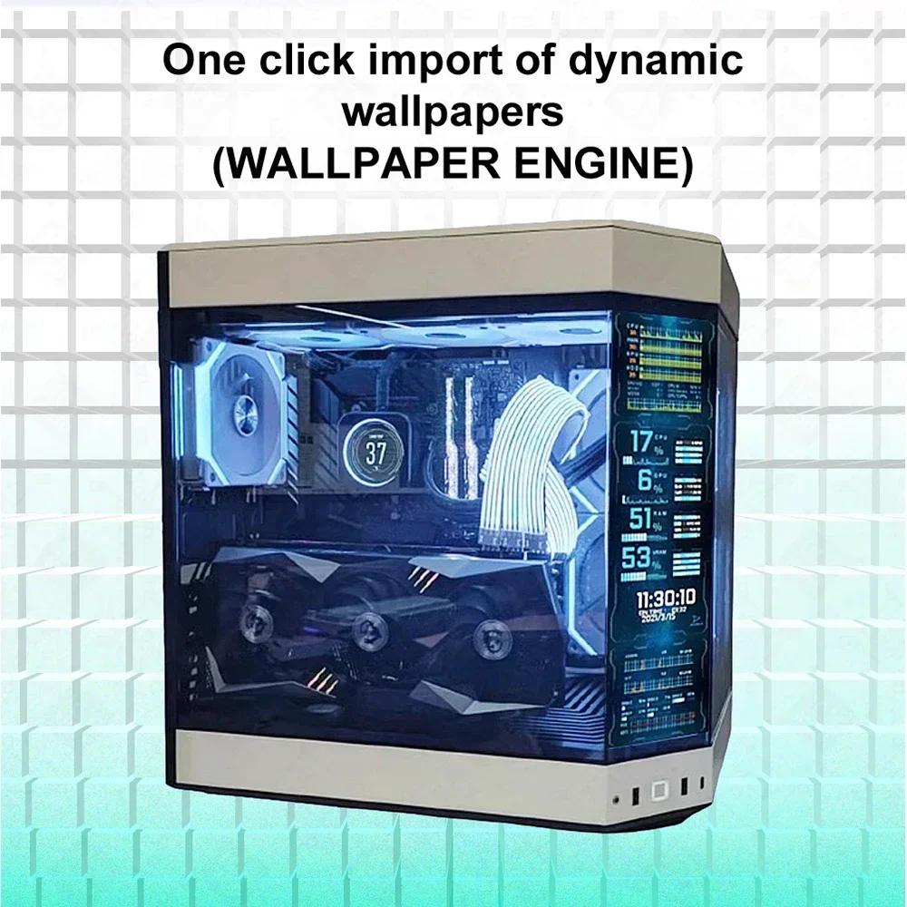 Y70 Y60 DIY LCD Data Monitoring 12.6 Inch Display Screen 1920x515 Resolution Dynamic Auxiliary Screen MOD Without PC Box