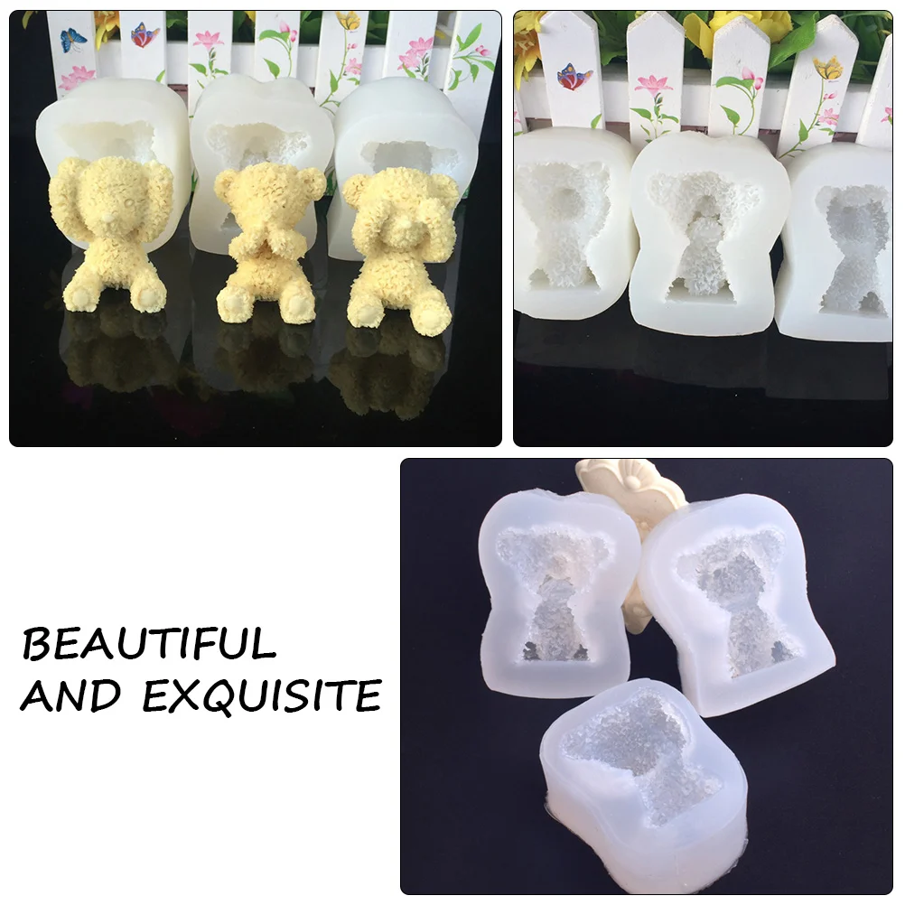 

3Pcs Adorable Bear Shape Silicone Molds for Cake Baking DIY Desserts Home Bakeware Tools Cake Baking Mold Home Bakeware