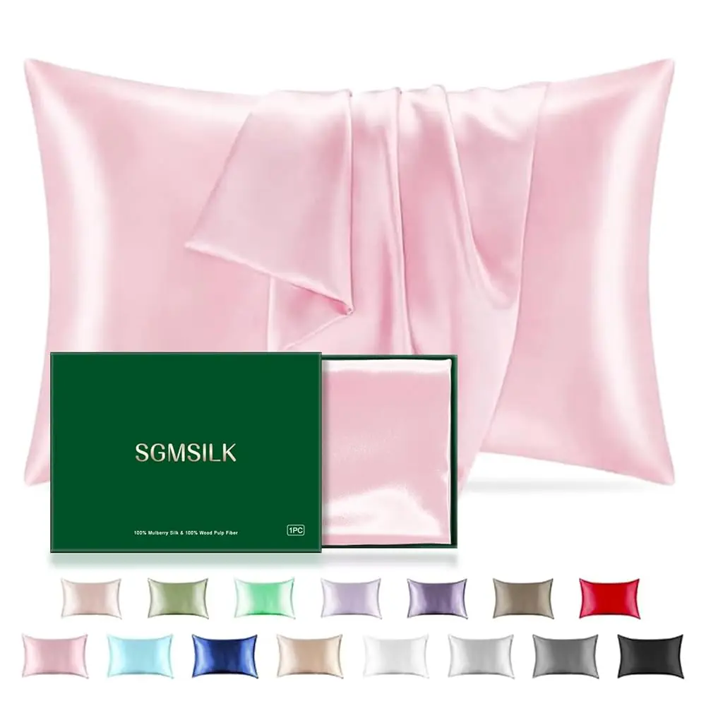 

Mulberry Silk Pillowcase For Hair And Skin, 22 Momme Natural Silk Pillow Cases With Zipper, 6A Soft And Smooth Single Sided