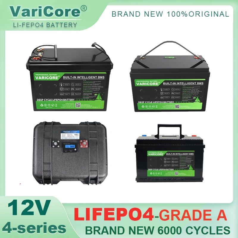 

VariCore 12v/12.8V 180Ah 120Ah 310Ah LiFePO4 battery Lithium iron phospha For RV Campers Off-Road Off-grid Solar Wind batteries
