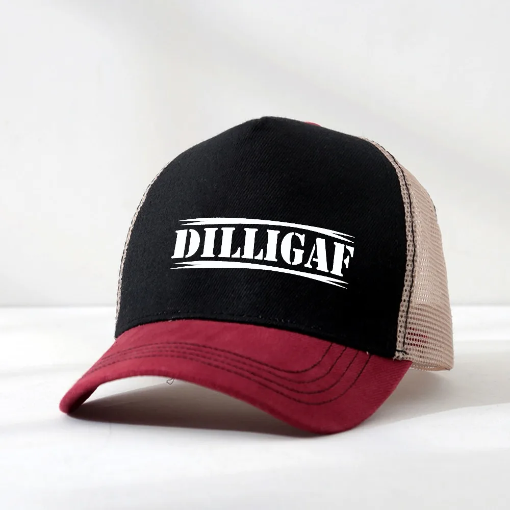 

Dilligaf Attitude Hip Hop hat Fashion Outdoor Sports mesh Breathable Sun Protection Baseball Cap Adjustable Snapback hat