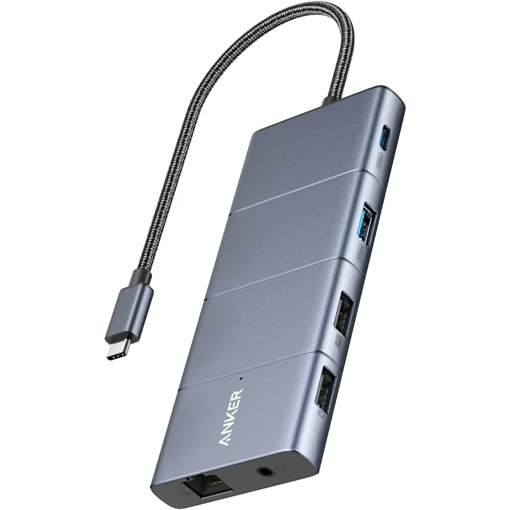 

11-in-1 USB-C Docking Station with Dual Monitor Support, 10Gbps Data Ports, 85W PD, Ethernet for Laptops