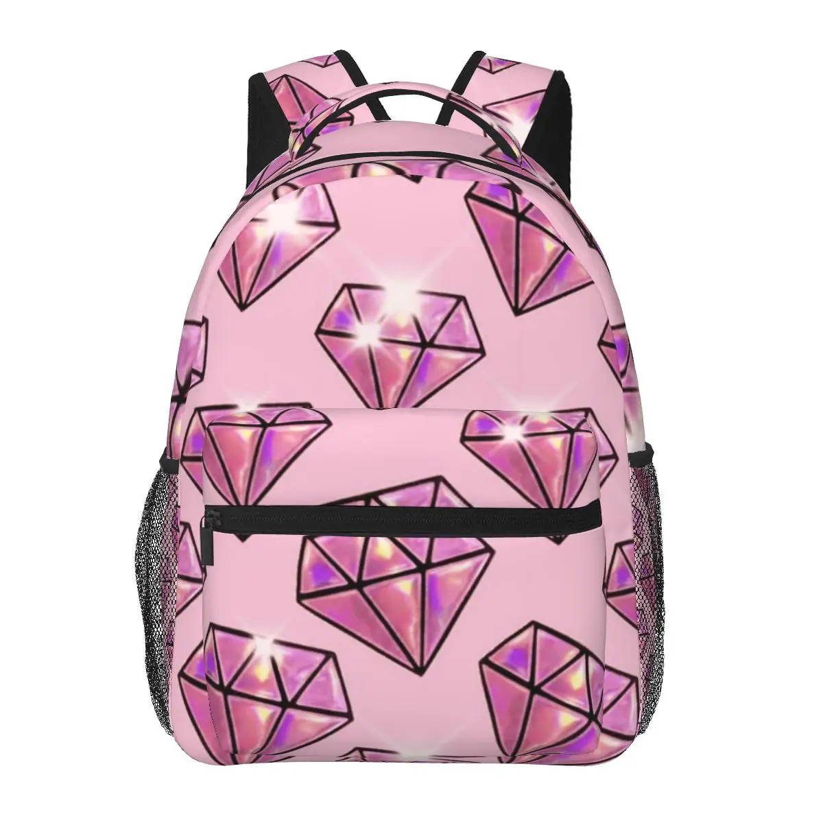

Cartoon Luminous Diamond Pattern Student Backpack School Bag Hiking Travel Daypack for Men Women Fashion Bookbag Shoulder Bags