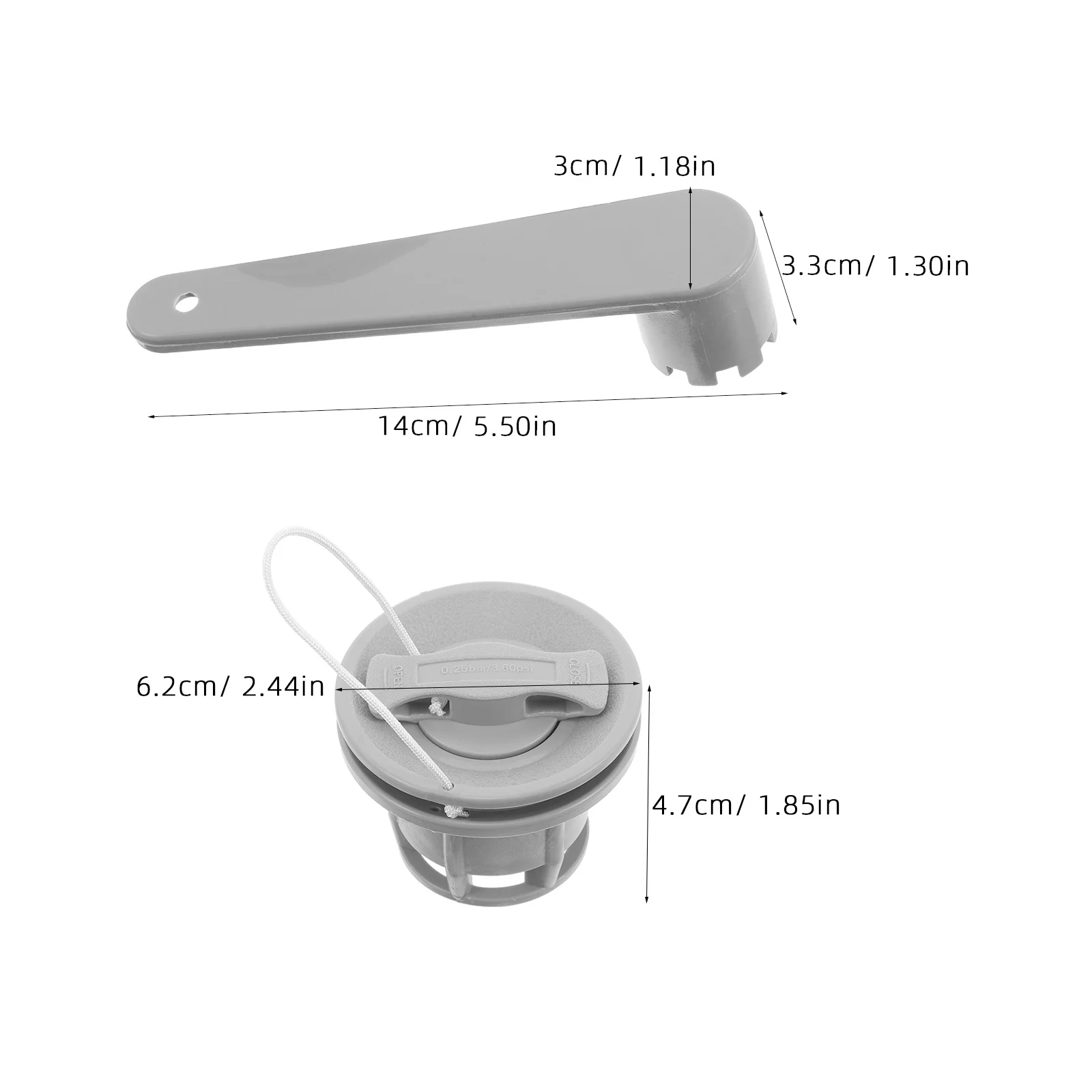1 Set Katup Perahu Tiup Pengisian dan Pengosongan Udara Cepat untuk Kayak Dinghy dengan Adaptor Pengganti Ulir Sekrup Anti Bocor Kelautan