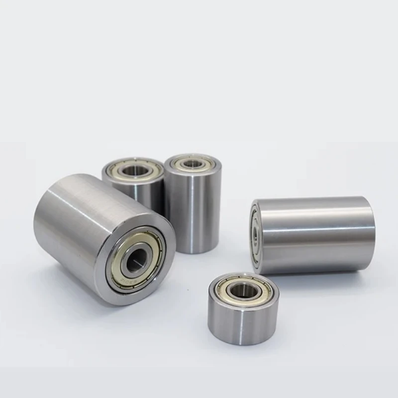 

1 шт., металлическое колесо с двойным подшипником, 40 мм, транспортировочное плоское колесо для плетения ленты, абразивный ремень, гусеничное колесо, шкив, натяжной ролик