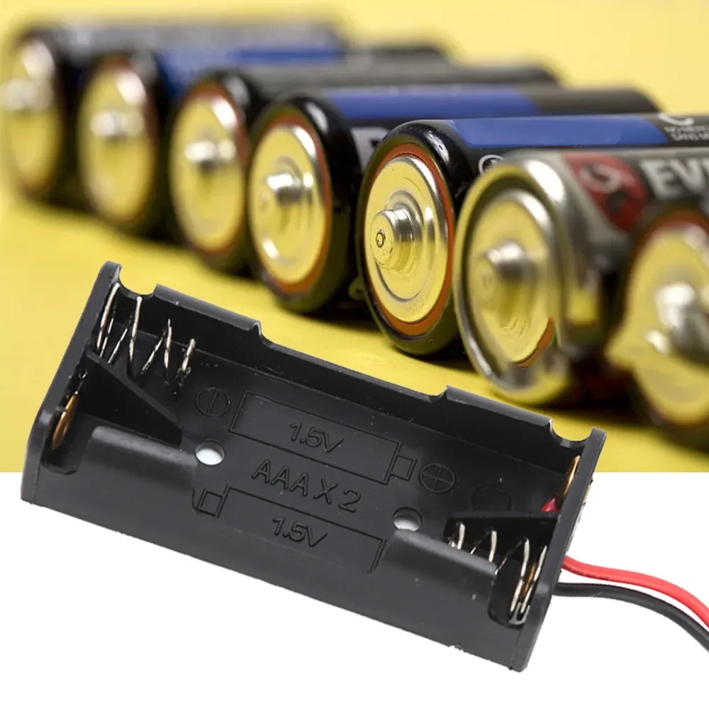 

10 шт. Держатель 2 батареи AAA AAA, держатель 3x AAA 3x1,5 В Чехол для батареи Батарейный ящик с проводом 15 см 2x 1,5 В Держатель ячейки Электронный