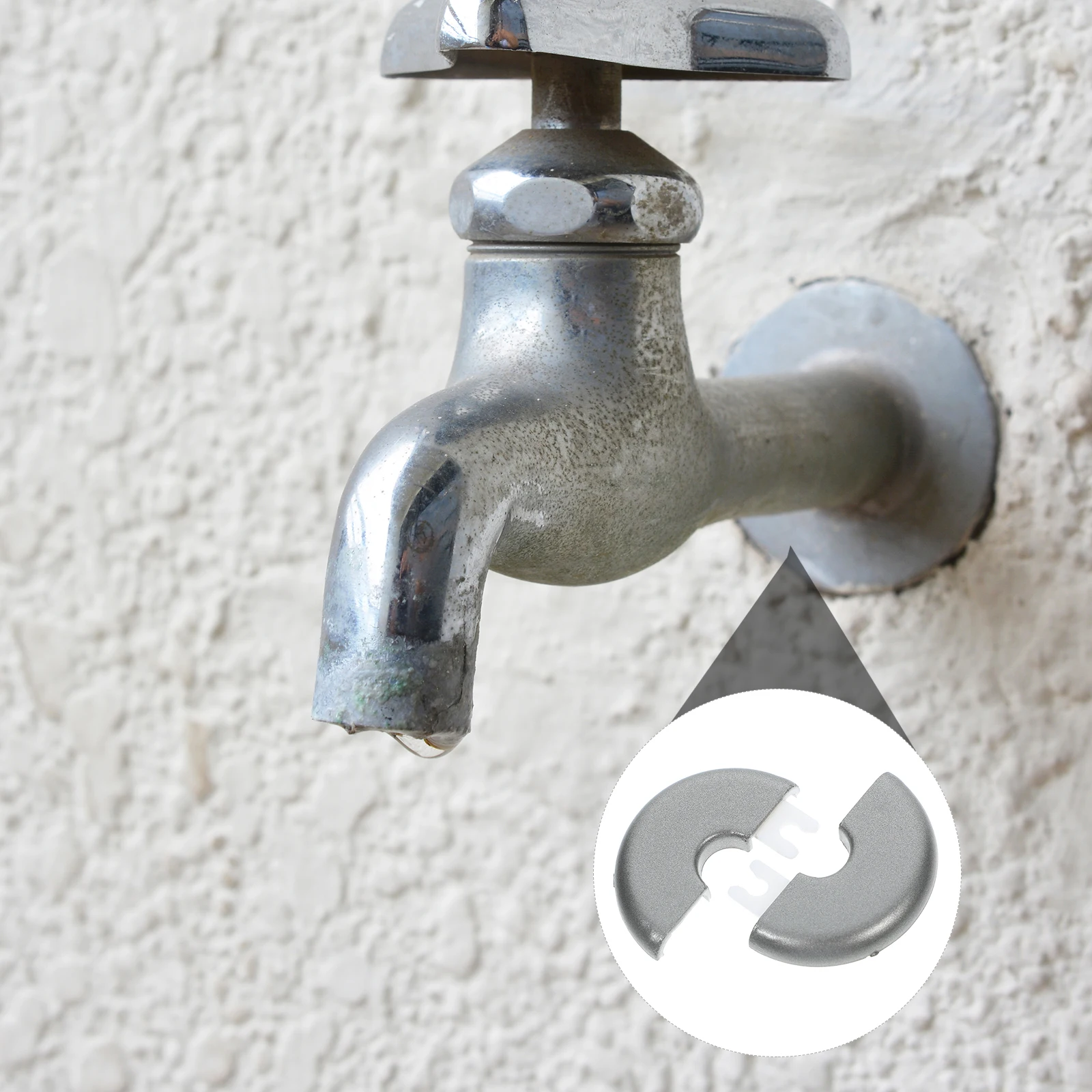 

Round Pipe Decoration Cover Silver Plastic Flange ABS Material Easy Install Faucet Valve Air Conditioning Hole Water Pipe Shower