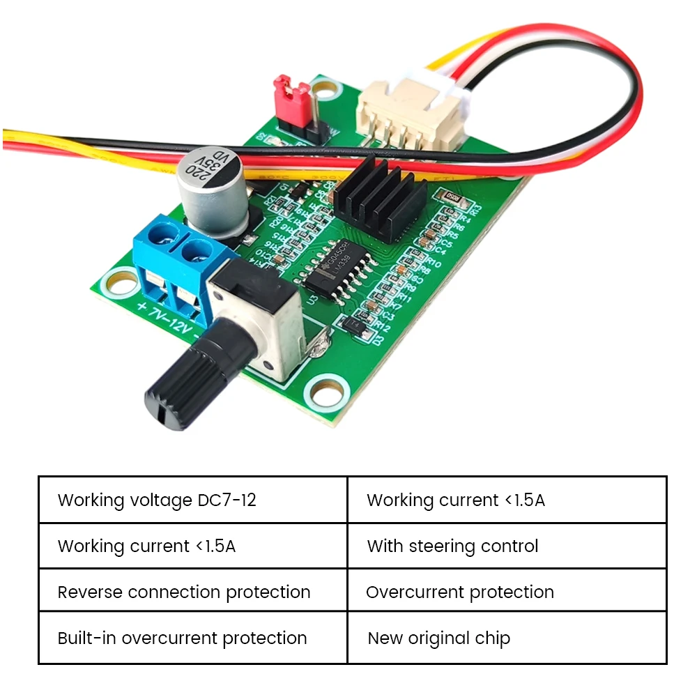 Carte de commande de vitesse de technologie de carte d\'entraînement de moteur sans balais de DC7V-12V CC Contrôleur de moteur de disque dur de