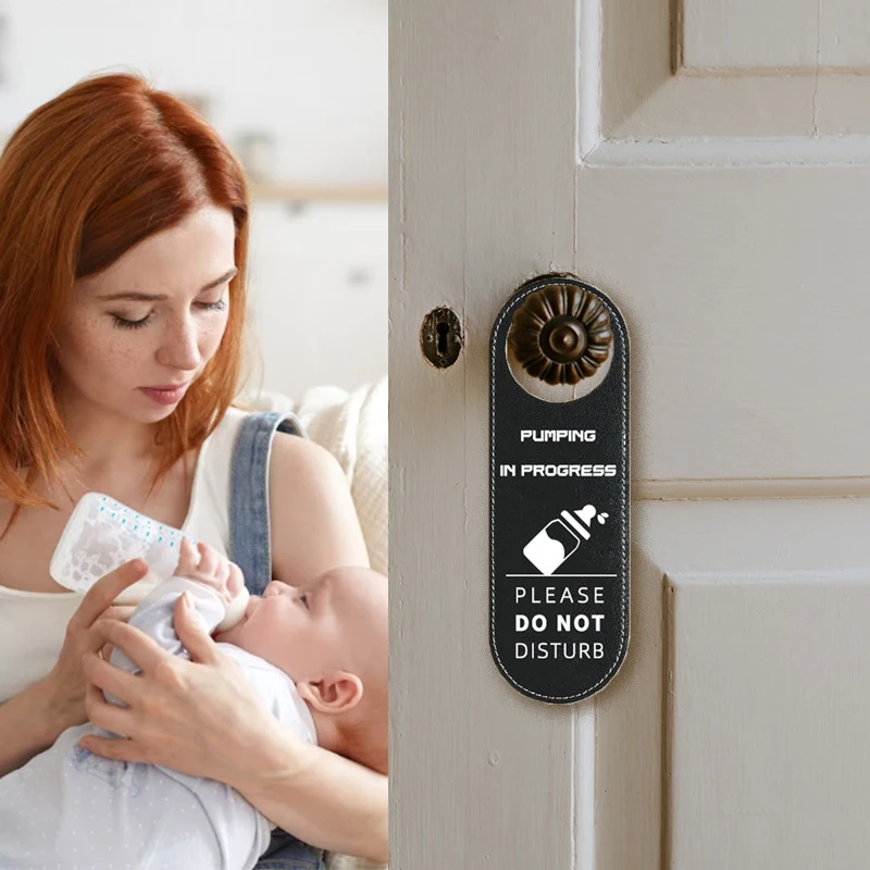 Please Do Not Disturb Door Tags Door Sign Breast Feeding In Progress Infant Room Double-Sided Hanging Tag Prompt Board