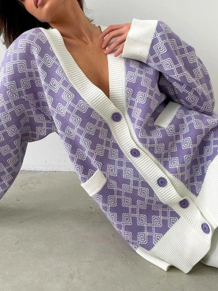 

Вязаный длинный кардиган оверсайз для женщин, модный свободный утепленный теплый зимний свитер, пальто с длинными рукавами, женские свитера большого размера