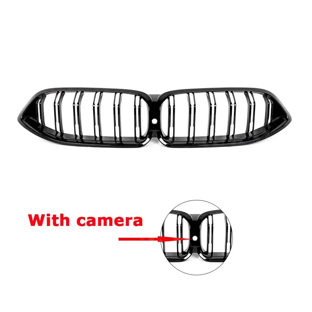 ABS Front Bumper Double Line Grille Racing Grill Frame For BMW 8 Series G14 G15 G16 2019 + Car Bumper Front Grills Mash