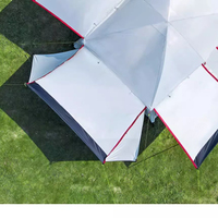 Outdoor camping tent large space 8-10 people vinyl sun protection double layer wind resistant tent two rooms and one hall