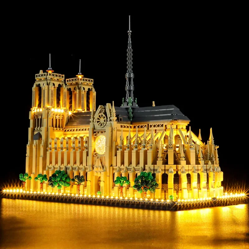 Blocs de construction Notre-Dame Paris, 4383 pièces, modèle de Puzzle d'architecture pour adultes, cadeaux de noël et d'anniversaire, en Stock, 21061