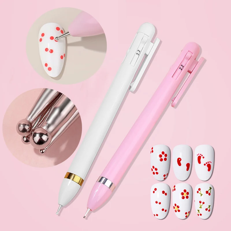 Nail Point Diamond Pen 4 in 1 Nail Art Dotting Tools Embellishment Rotating Nail Point Diamond Pen DIY Dotting Painting Tools