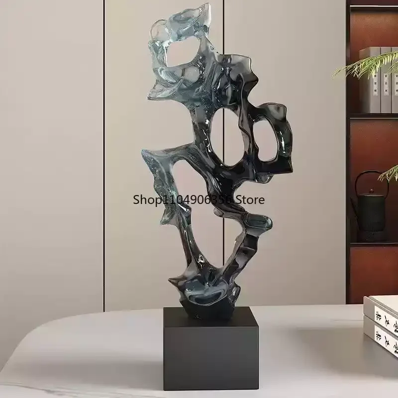 حجر لتشغيل الحرف اليدوية التجريدية النحت الحلي غرفة المعيشة مدخل خزانة النبيذ الزينة #3