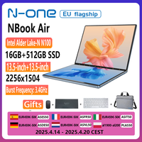 2024 N-one NBook air Windows 11 Intel N100 Dual 13.5 inch Dual Touch Screen 2 in 1Laptop 16GB+512GB