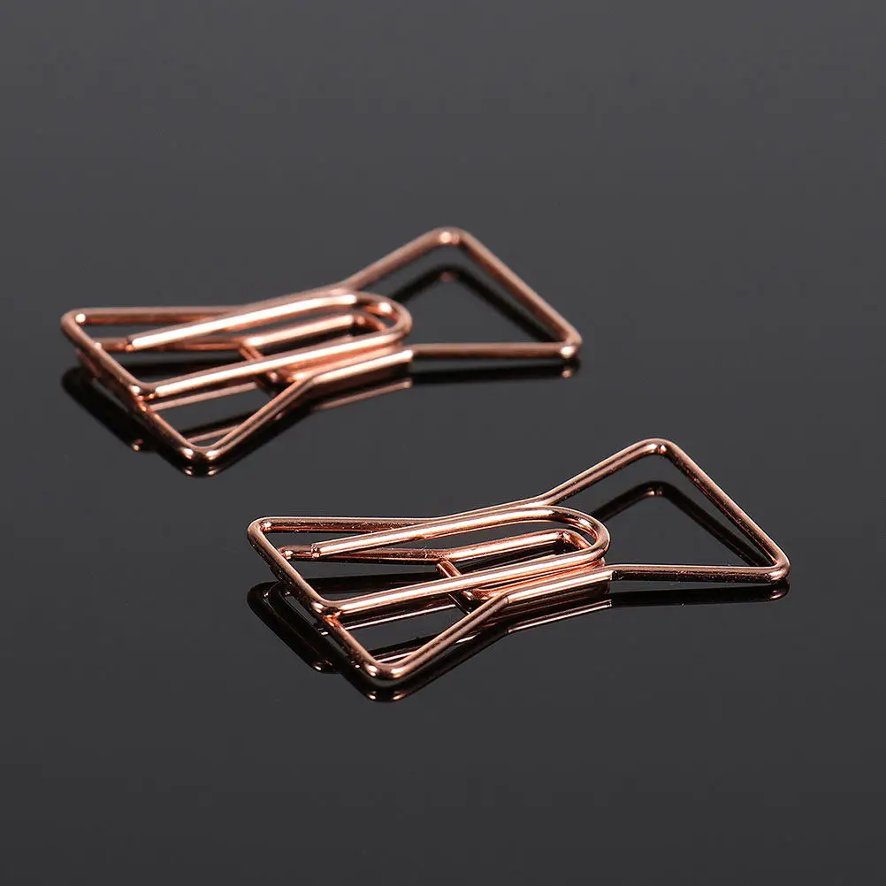 

20Pcs Stylish Bow-Tie Paper Clips Metal Office Clips Decorative Document Holders Book Markers Book Markers Metal Paperclips