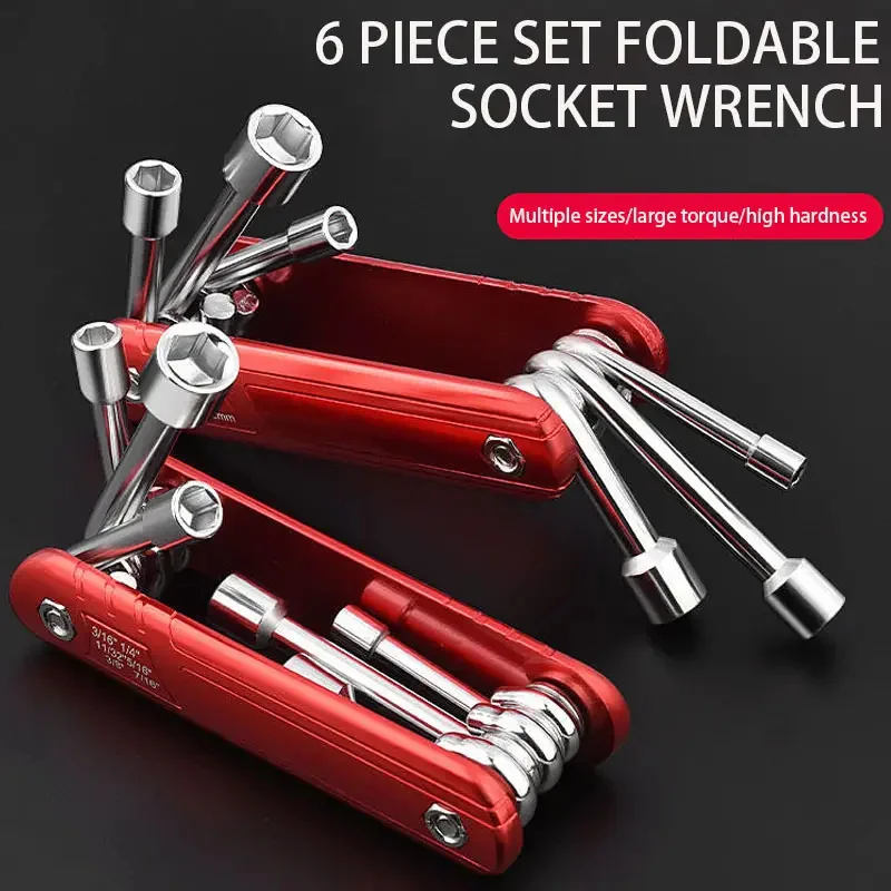 Conjunto de Ferramentas Chave Hexagonal Interna Dobrável Portátil Mini Multi Funcional Doméstico em 1