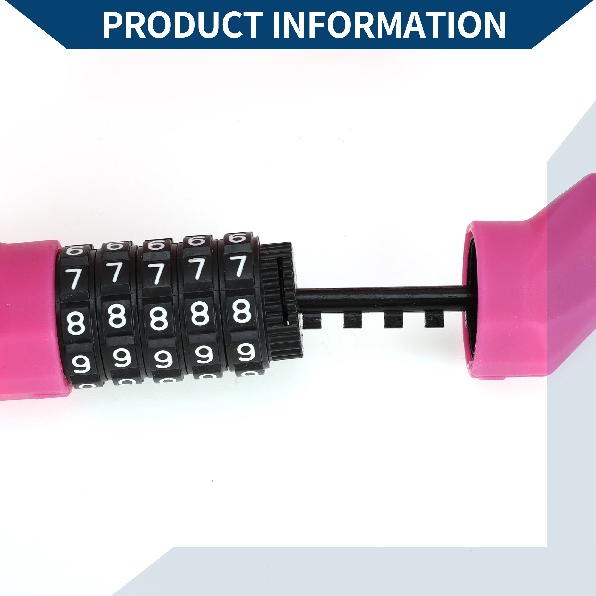 X Autohaux قفل الدراجة/قفل سلسلة الدراجة القابل للتعديل 5 أرقام قفل كابل الدراجة القابل لإعادة الضبط سبائك الزنك ABS PVC 133 سم / أرجواني #4