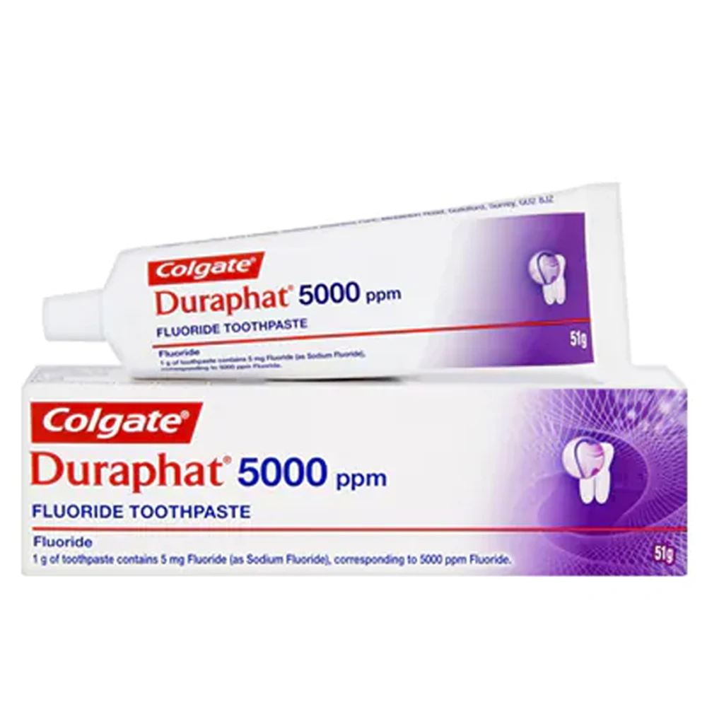 ยาสีฟันฟลูออไรด์คอลเกต5000 PPM 51gr ฟันป้องกันฟลูออไร Duraphat5000ผลิตภัณฑ์ดูแลช่องปาก