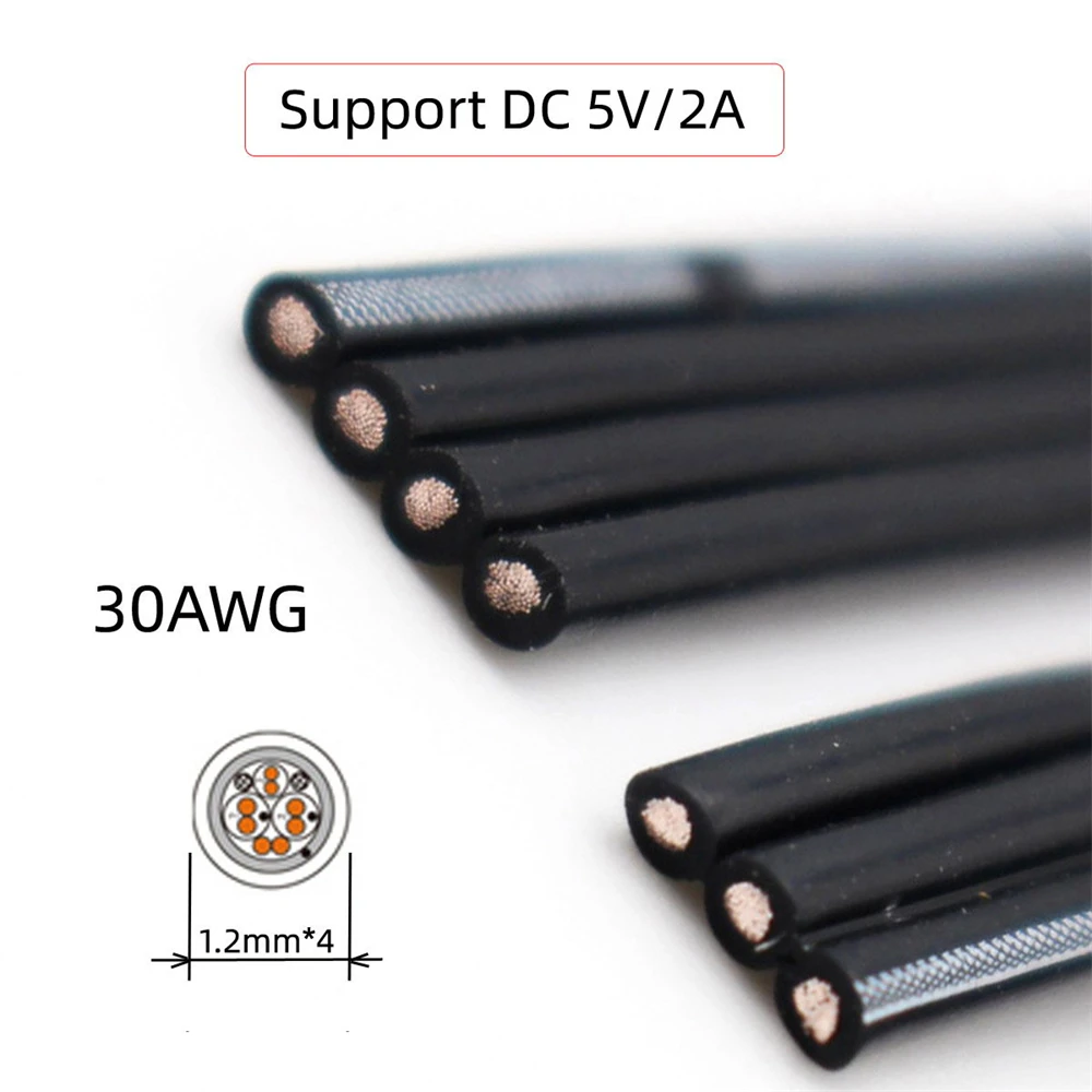 Cablecc-usb 2.0タイプaからタイプbおよびタイプaメス拡張、オスフラット、ディスクおよび電話プリンター用のスリムなデータケーブル、13cm、3パック