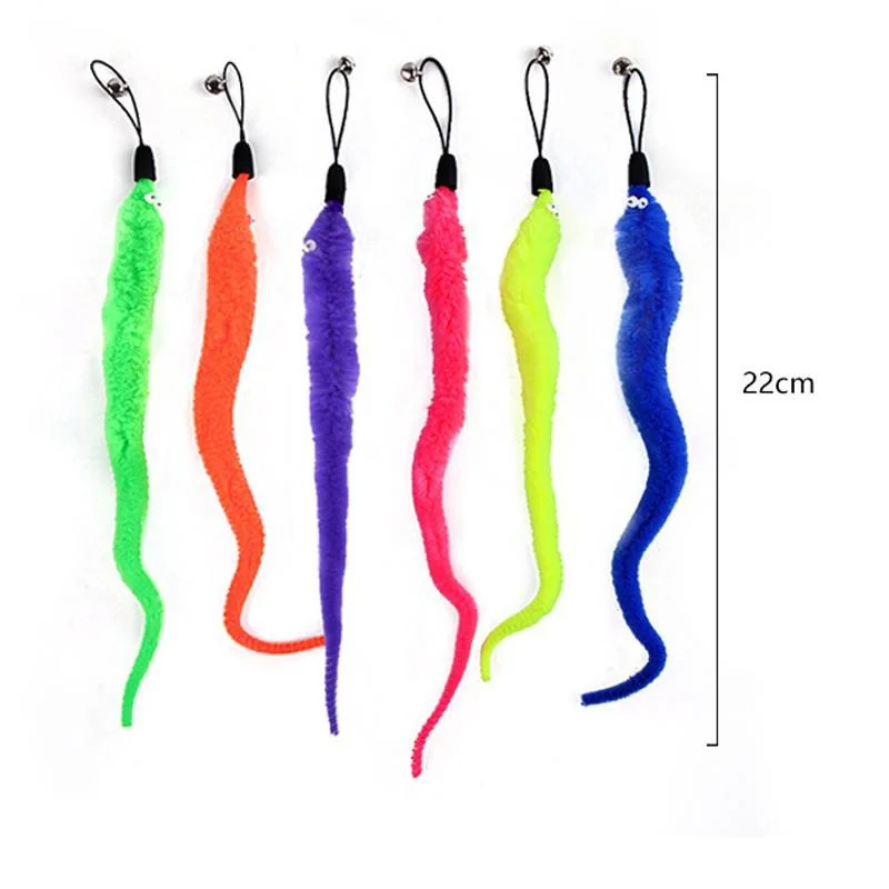 Cat Interactive Toy Feather Teaser Stick Wand Pet Retractable Feather Bell Refill Replacement Catcher Product for Cat Exercise