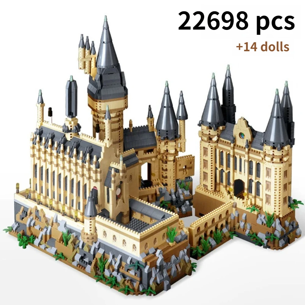 Micro Mattoni Città Creativa Medievale Castello Magico Serie Building Blocks per Bambini Giocattolo di Montaggio Educativo Regalo