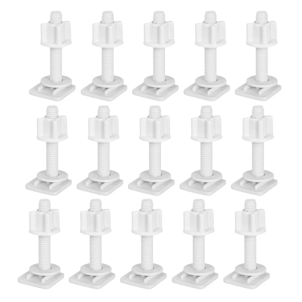 

20pcs Toilet Seat Screws Replacement Kit White Plastic Universal Fit Hidden Design Easy Install Bathroom Hardware Mounting Bolts
