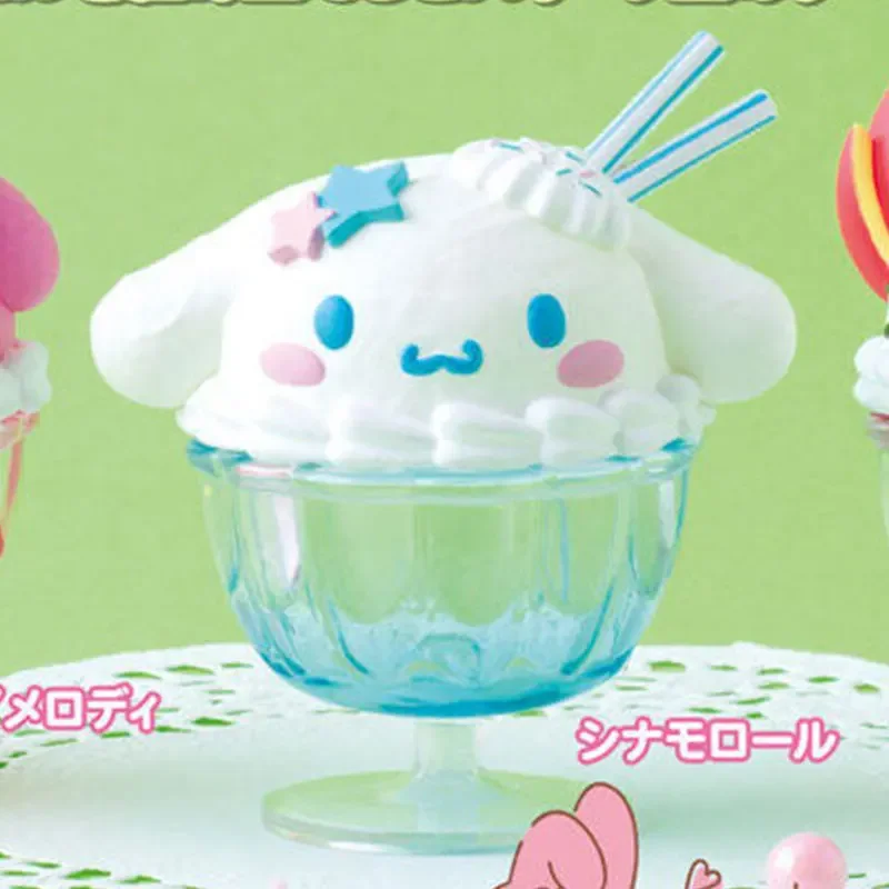 BANDAI Capsule Toys Kitty White My Melody My Melo Pompompurin Dessert Cup Style Series Sanrio Action Figures Model Original