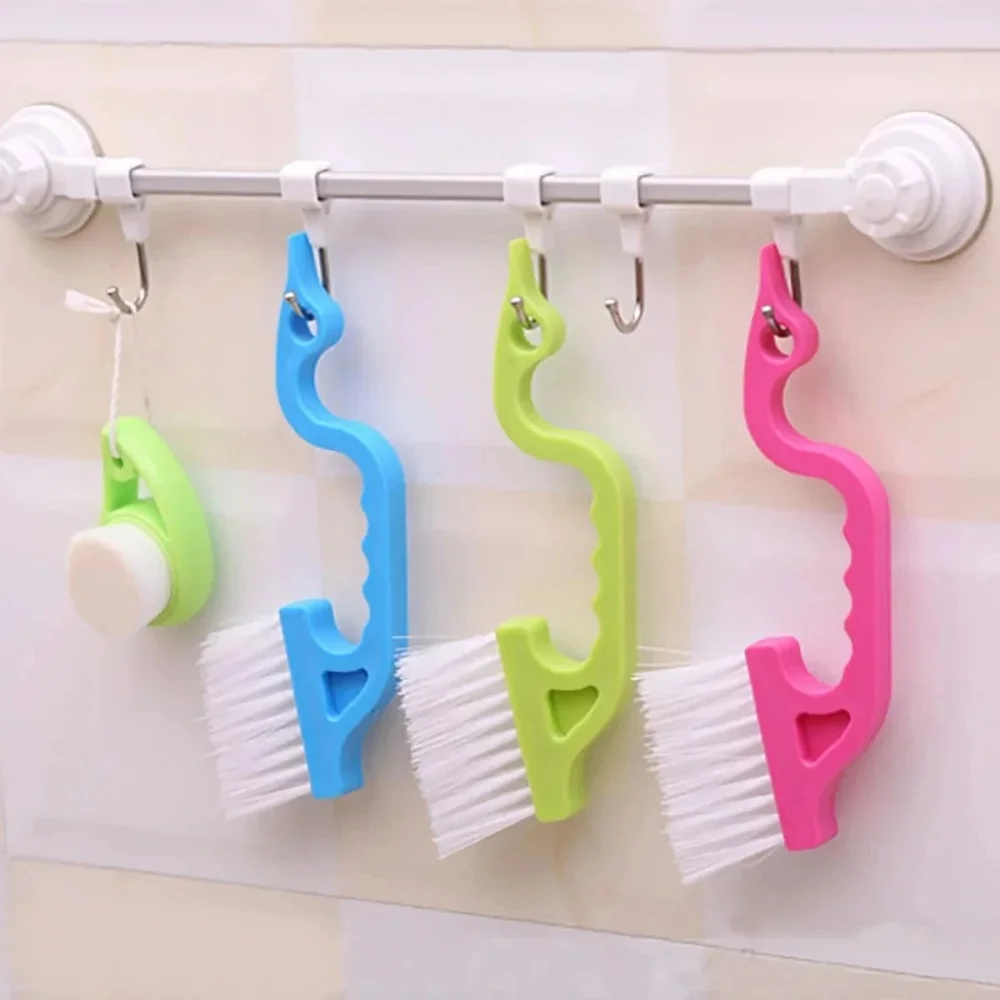 Multifunktionale 2-in-1-Bürste und Flachspatel zur Reinigung von Fensterspalten, Haushaltsreinigungsgerät für Küche, Bad, Toilette, Rillenbürste