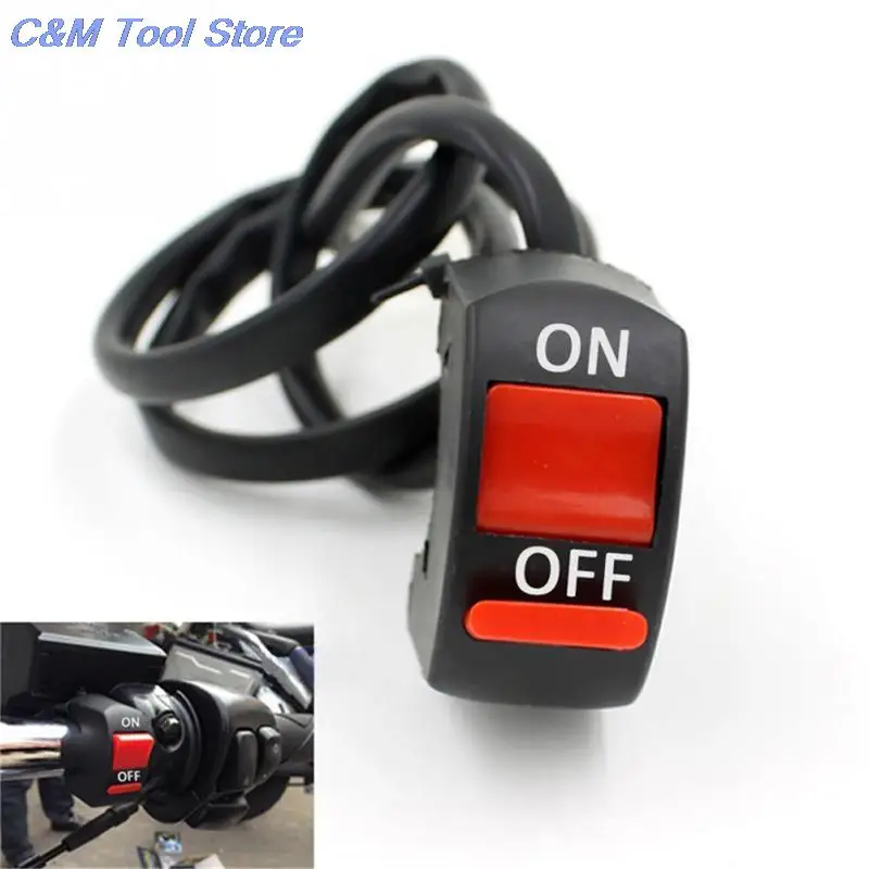 Universal 12V Motorcycle Handlebar Accident Hazard Light Switch On/Off Button