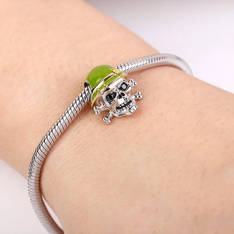 New 925 Sterling Silver Halloween Bat Terror Pumpkin Charm Hang Bead Fit Original Pendant Bead Bracelet Fashion DIY Woman Jewel