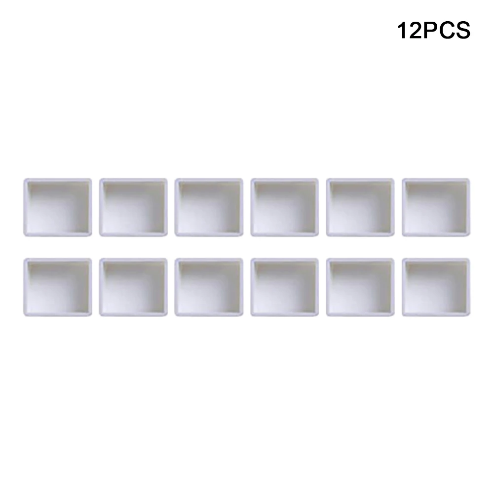 

Palette Durable Beginner Art Supplies White Grid Drawing Watercolor Paint Pan Empty Half Artists Case Mini Student Accessories