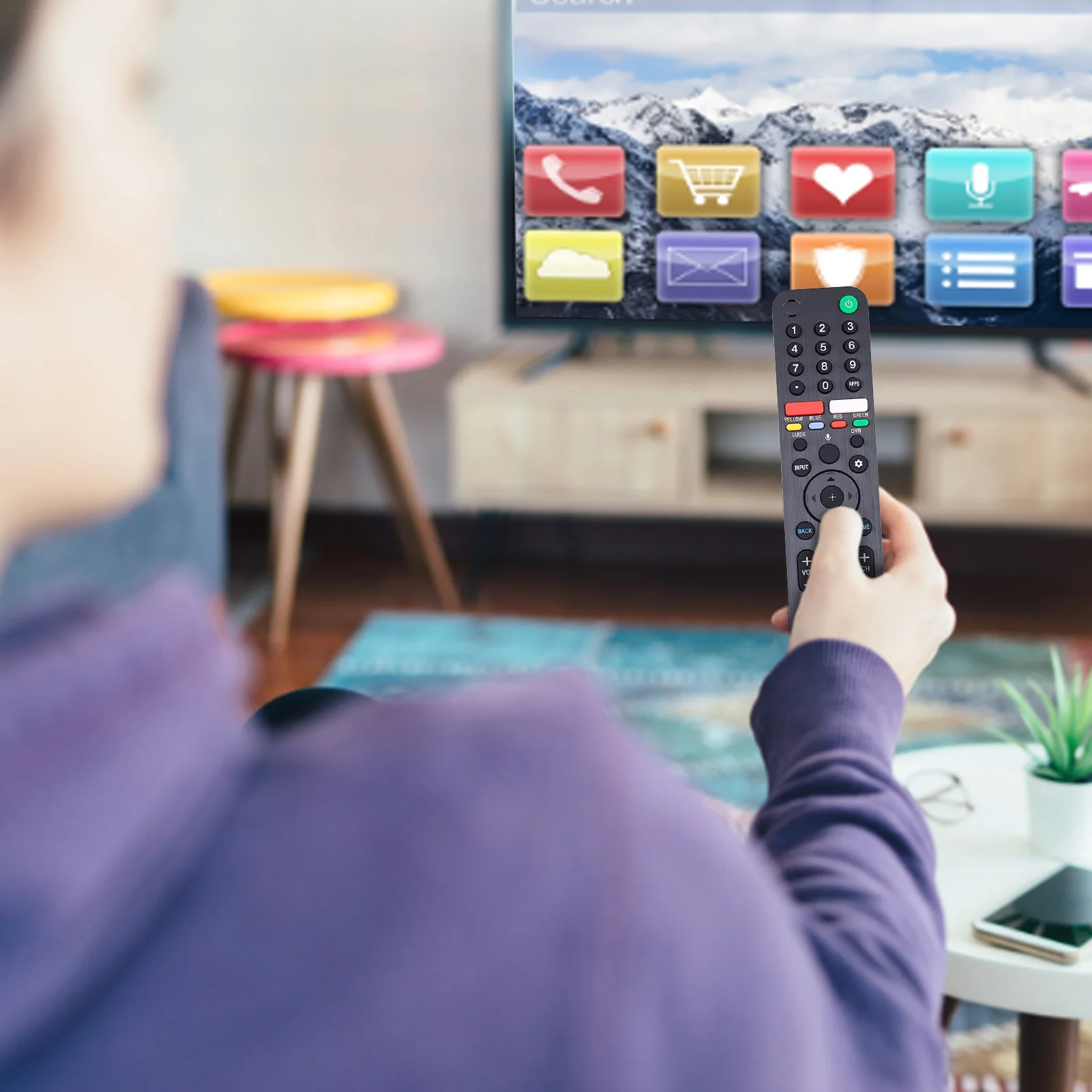 RMT-TX500U รีโมทคอนโทรลสำหรับ SONY ใช้งานร่วมกับ YOUTUBE/NETFLIX/รีโมทคอนโทรลรีโมทคอนโทรลสำหรับ SONY TV Universal