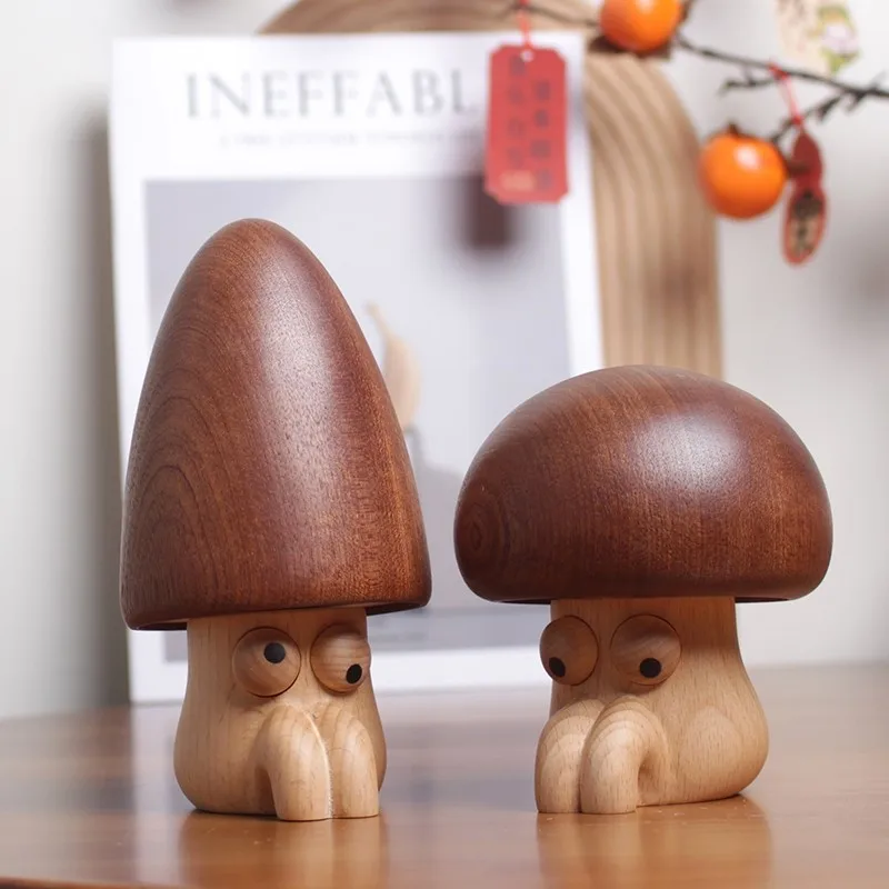 

Mushroom Music Box, Wooden Music Box, Solid Wood Desktop Ornament, Mushroom Elf Home Decoration Gift For Girls