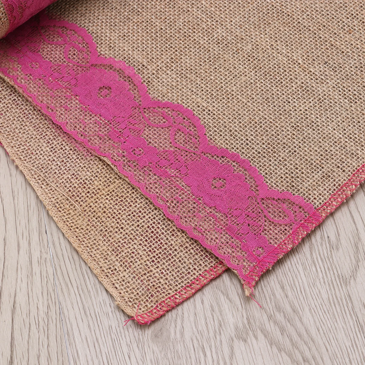 

Rose Red Linen Table Runner Burlap Lace Decorative Wedding Dining Table Runners Rustic Christmas Party Home Party