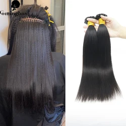 Light Yaki K Tips Human Hair Extensions Yaki Straight Remy Human Bundles Yaki Straight I tips Hair Extensions For Black Women