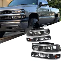 1 Set 4 Piece Headlight Head Light for Chevrolet Chevy Suburban 1999 2000 2001 2002