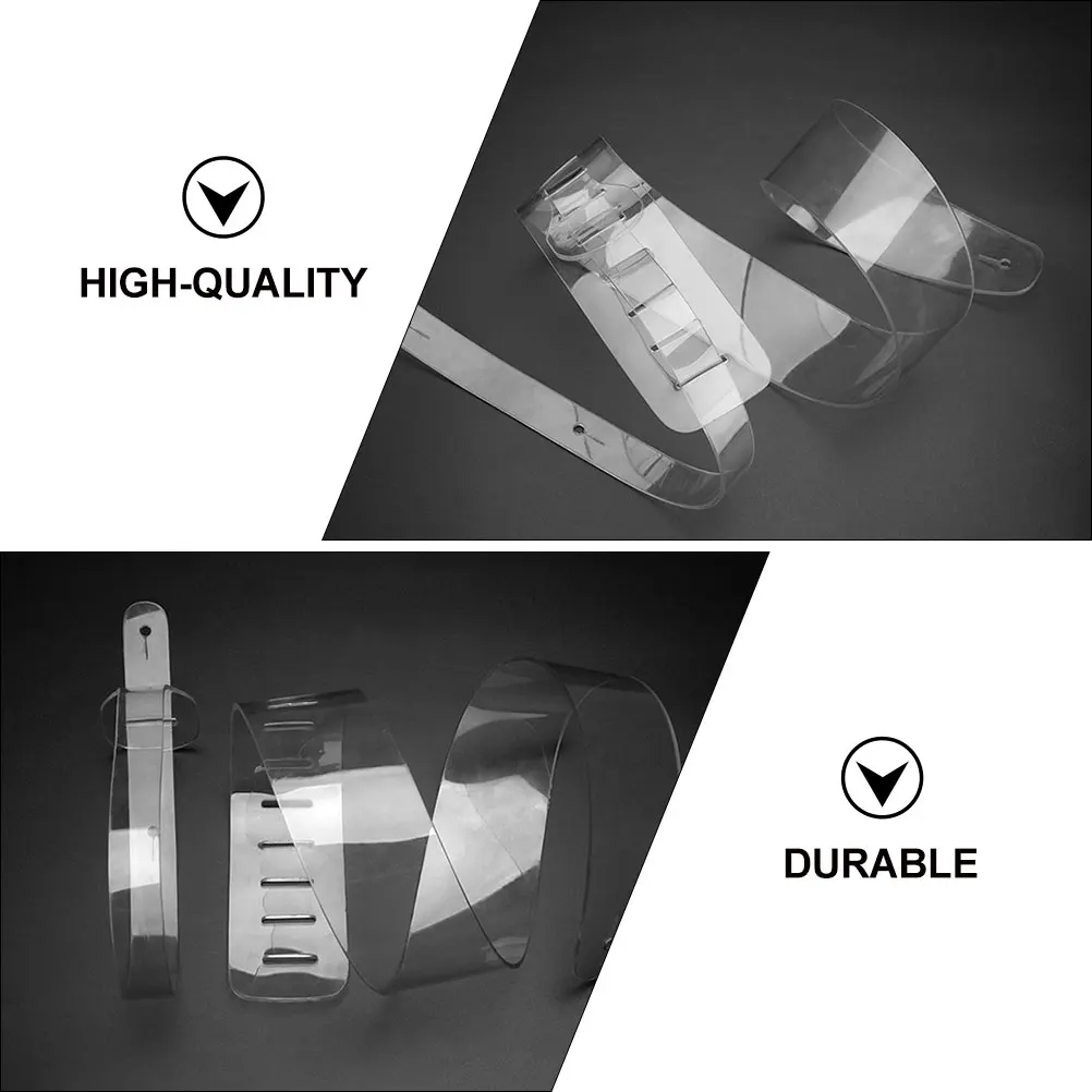 

Guitar Strap Transparent Pc Material Durable Adjustable Bass Belt Comfortable Instrument Accessory Creative Design Premium Belt