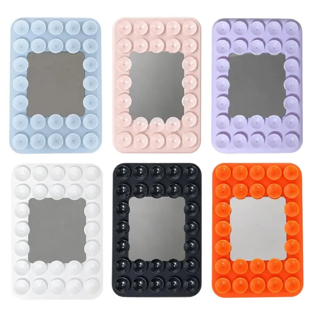 Magnetic Suction Cup Phone Holder with Mirror Square Suction Cups for Hands-Free Wall Stand for Selfies and Video - view 5