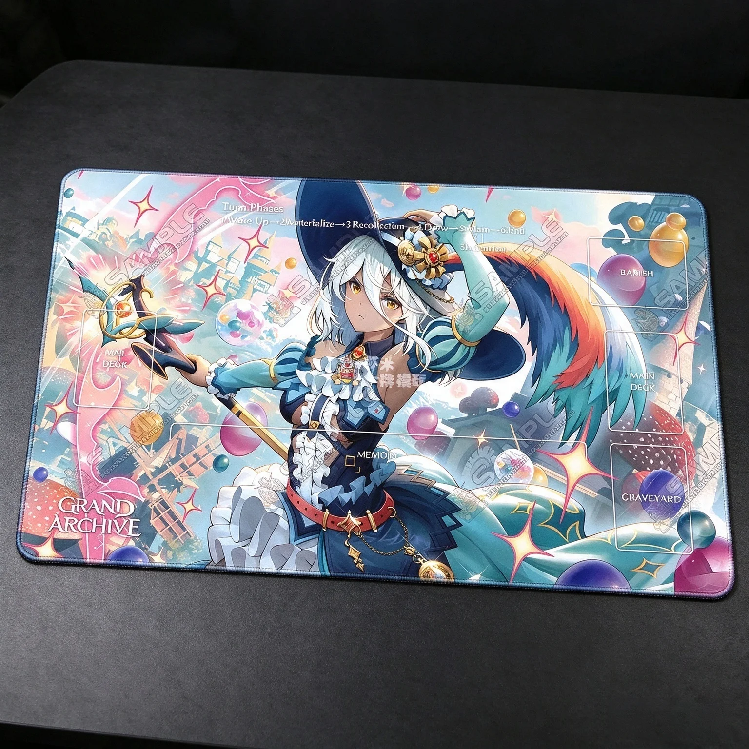 600x350mm Suitable for Grand Archive Multi Character Series Playmat Prima Materia/brother Premise Rubber Board Game Card Pad