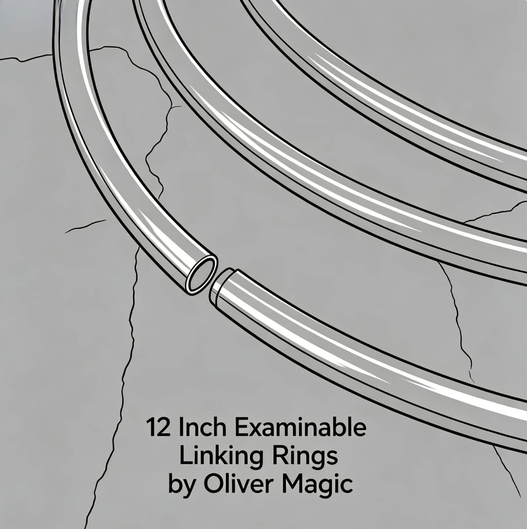 

12 Inch Examinable Linking Rings by Oliver Magic Tricks (3 Rings Set) Linking Ring Street Illusions Stage Gimmick Mentalism Prop