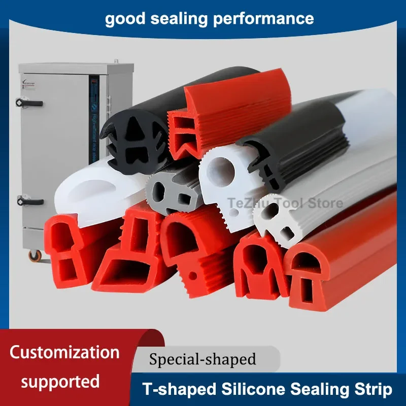 1Meter T-shaped Sealing Strip Special-shaped Sealing Strip High-temperature Resistant Silicone Sealing Strip