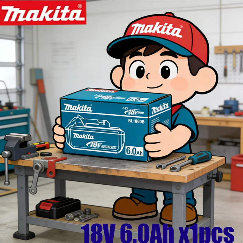 

100% Genuine Makita 6Ah for Makita 18V Battery BL1860B BL1840 BL1830B BL1850B BL1850 BL1860 BL1815 Replacement Lithium Battery