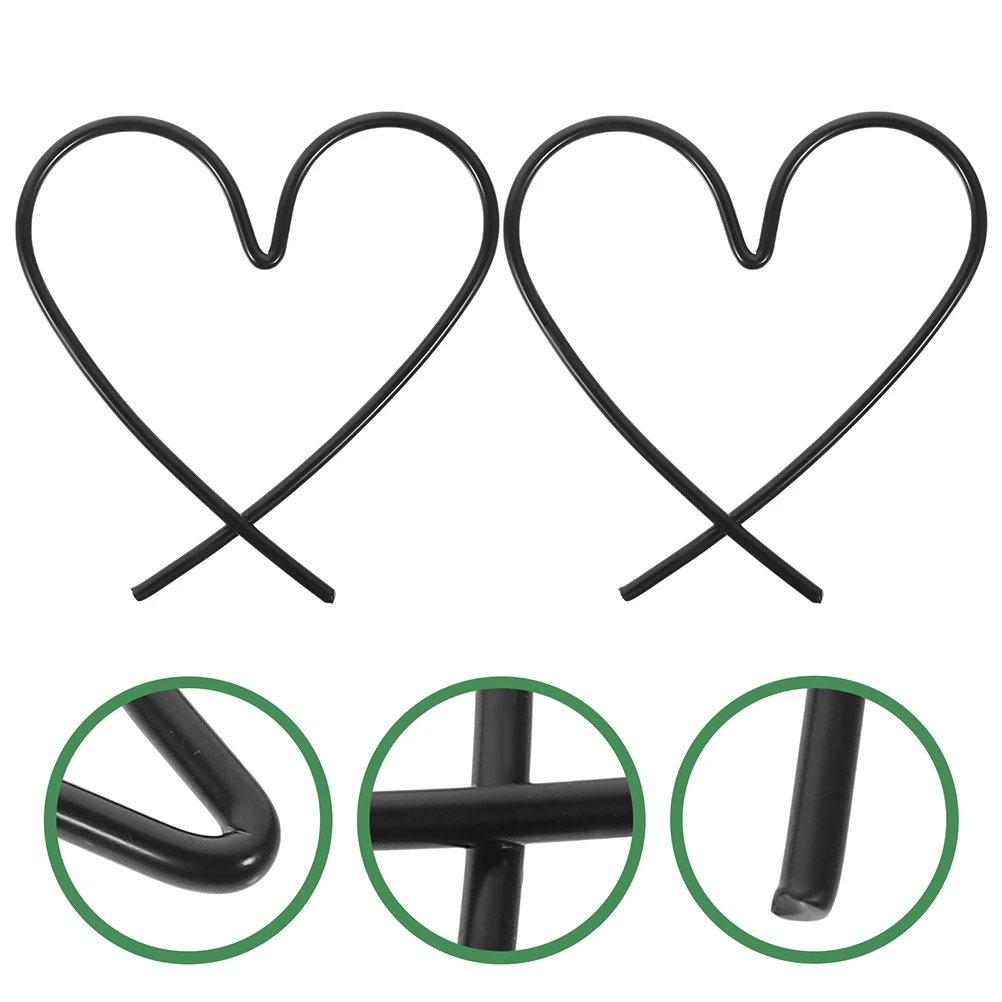 

3 Pcs Love Wrought Iron Pendant Metal Wall Decoration Heart Craft Room Decorations for Bedroom Sculpture Ornament