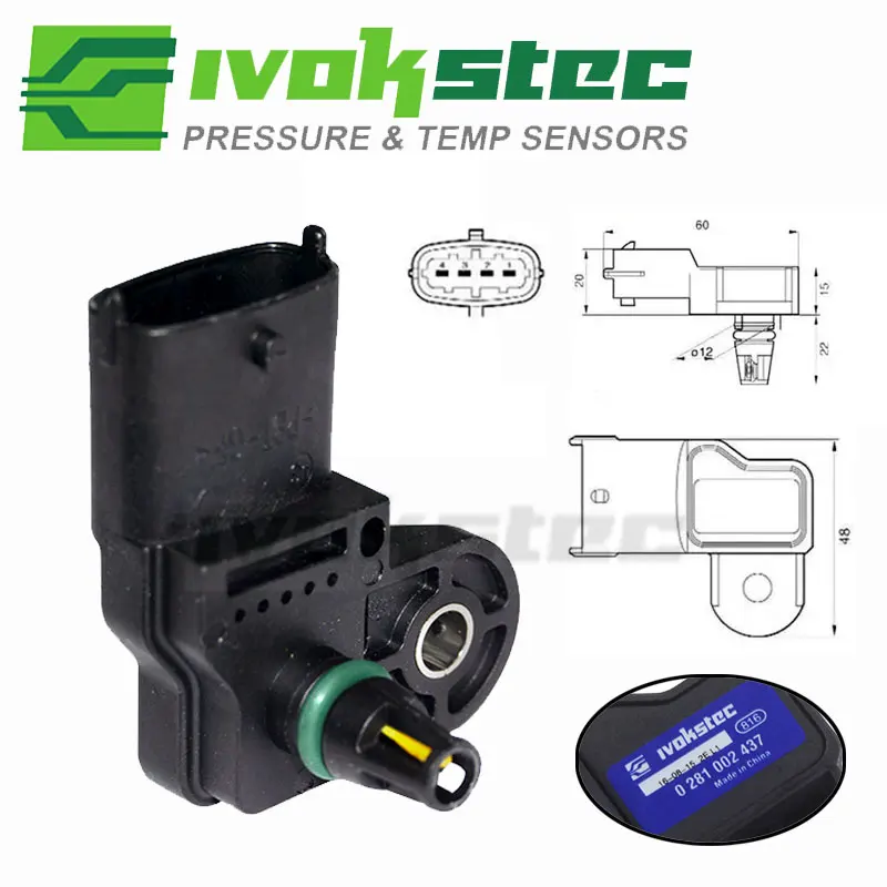 Sensor de Pressão de Ar de Admissão para Opel Astra Zafira 2.0 DTI 16V Vectra 2.2 DTI 16V Corsa Signum Insignia Combo 55568175