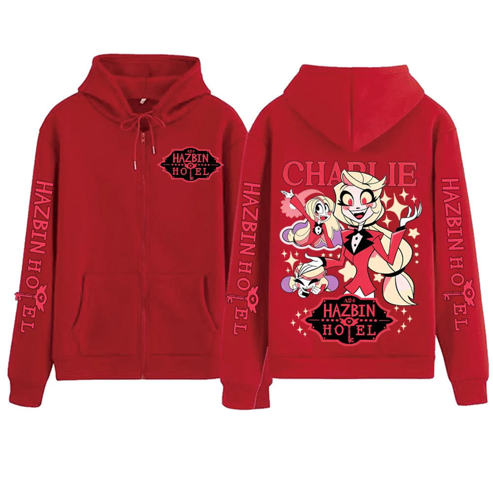 هازبين فندق تشارلي زيبر هوديي رجل امرأة المتناثرة البلوز قمم طويلة الأكمام الشارع الشهير البلوز #3