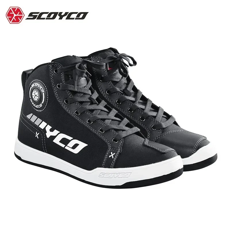 

SCOYCO Men's Boots Motorcycle Racing Shoes Knight Anti-Drop Boots Four Seasons Men's Motorcycle Ventilate Commuting Equipment