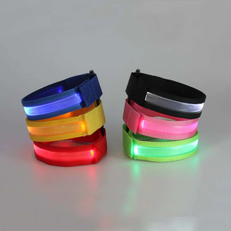 Night Running Armband LED Light Safety Warning Outdoor Cycling Ciclismo Luminous Sport Belt Arm Leg Wristband Bike Light Hot