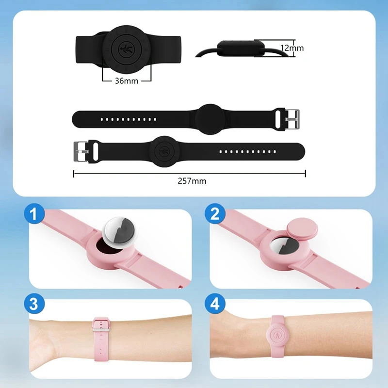 สายรัดข้อมือซิลิโคนกันน้ําอัจฉริยะสําหรับ Apple Airtag - สร้อยข้อมือแบบปรับได้สําหรับเด็กสําหรับกิจกรรมกลางแจ้งสําหรับเด็ก